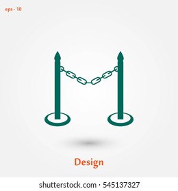 barricade icon vector, flat design best vector icon