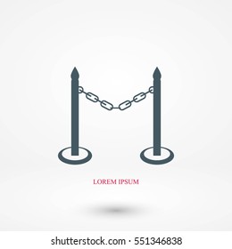 barricade icon vector, flat design best vector icon