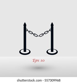 barricade icon vector, flat design best vector icon