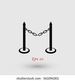 barricade icon vector, flat design best vector icon