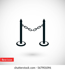 barricade icon vector, flat design best vector icon