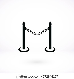 barricade icon vector, flat design best vector icon