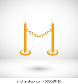 barricade icon vector, flat design best vector icon