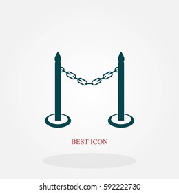 barricade icon vector, flat design best vector icon