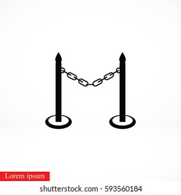 barricade icon vector, flat design best vector icon