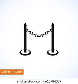 barricade icon vector, flat design best vector icon