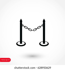 barricade icon vector, flat design best vector icon