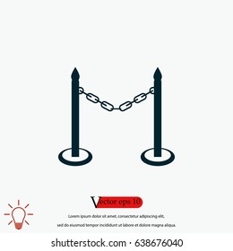 barricade icon vector, flat design best vector icon