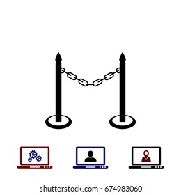 barricade icon vector, flat design best vector icon