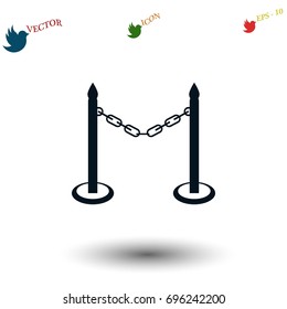 barricade icon vector, flat design best vector icon
