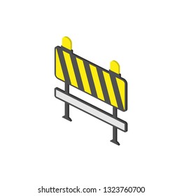 Barricade isometric icon. Element of color isometric road sign icon. Premium quality graphic design icon. Signs and symbols collection icon