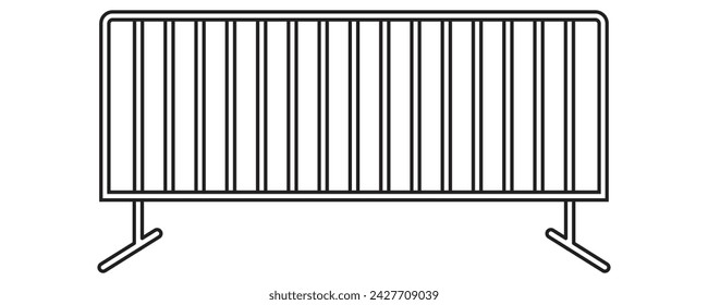 A barricade  in outline and vector format.