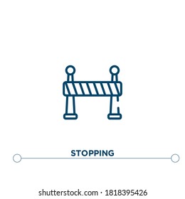 Barricade outline vector icon. simple element illustration. stopping outline icon from editable construction concept. can be used for web and mobile
