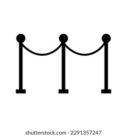 Parada de barricadas del diseño de iconos vectoriales de teatro sobre fondo blanco..eps