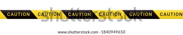 Barricade tape. Boundary line. Yellow and black\
barrier tape. Construction\
border