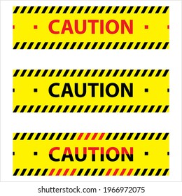 Barricade Tape Icon, Caution Tape Icon, Alert, Warning Tape Vector Art Illustration