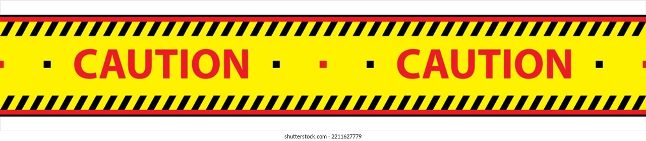 Barricade Tape Icon, Caution Tape Icon, Alert, Warning Tape Vector Art Illustration