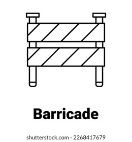 Barricade Vector Icon easily modify

