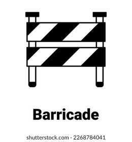 Icono de vector de Barricadas de fácil modificación

