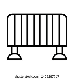 Diseño de iconos de línea de Vector de barricada