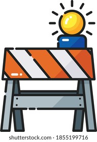 Barricade mit einem hellgefüllten Rahmensymbol