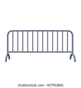 Barricade.Isolated On White Background.3d Vector Illustration.