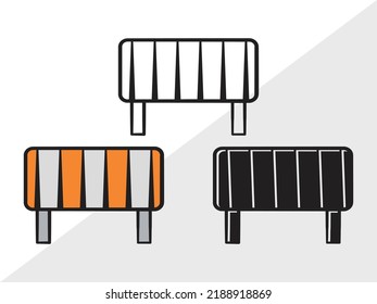 Barricades SVG Printable Vector Illustration