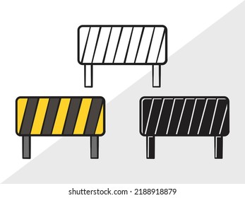 Barricades SVG Printable Vector Illustration
