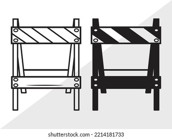 Barricades SVG Printable Vector Illustration