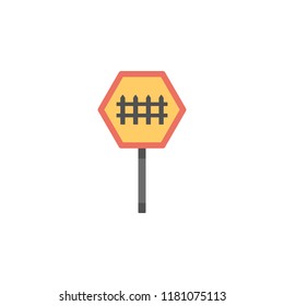 Barrier ahead colored icon. Element of road signs and junctions icon for mobile concept and web apps. Colored Barrier ahead can be used for web and mobile on white bakgorund
