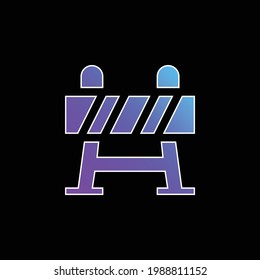 Icono de vector de degradado azul de Barrier