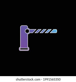 Barrier blue gradient vector icon