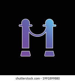 Barrier blue gradient vector icon