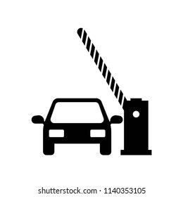 Barrier and Car icon vector icon. Simple element illustration. Barrier and Car symbol design. Can be used for web and mobile.