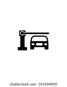 barrier with car icon,vector best flat icon.