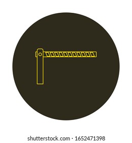 barrier for cars white background, icon vector