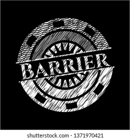 Barrier chalkboard emblem
