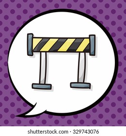 Barrier color doodle, speech bubble