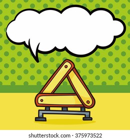 Barrier color doodle, speech bubble