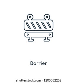 Barrier concept line icon. Linear Barrier concept outline symbol design. This simple element illustration can be used for web and mobile UI/UX.