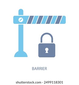 barrier concept line icon. Simple element illustration. barrier concept outline symbol design.