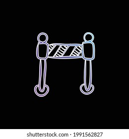 Barrier Construction Limit Tool blauer Farbverlauf-Vektorsymbol