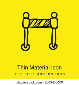 Barrier Construction Limit Tool minimal bright yellow material icon