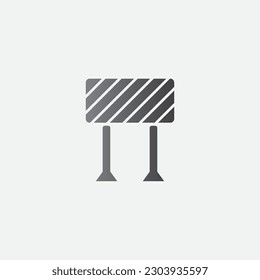 Símbolo de depuración de icono de vectores de construcción de barreras