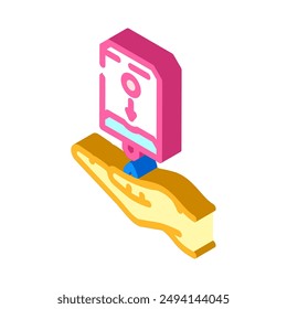 barrier cream ppe protective equipment isometric icon vector. barrier cream ppe protective equipment sign. isolated symbol illustration