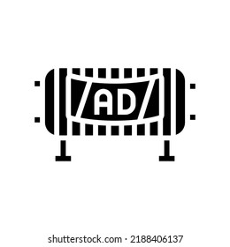 barrier crowd fence glyph icon vector. barrier crowd fence sign. isolated symbol illustration