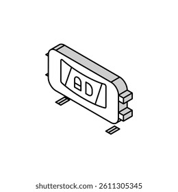 barrier crowd fence isometric icon vector. barrier crowd fence sign. isolated symbol illustration