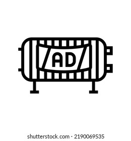 barrier crowd fence line icon vector. barrier crowd fence sign. isolated contour symbol black illustration