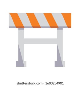 Barrier design of Construction working maintenance workshop repairing progress labor and industrial theme Vector illustration