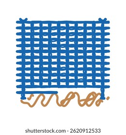 vetor de esboço de ícone de doodle de cerca de barreira. sinal de cerca de barreira. ilustração de símbolo isolado
